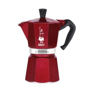 Kawiarka Bialetti Deco Glamour Moka Express 6tz - Czerwona - NIEDOSTĘPNY