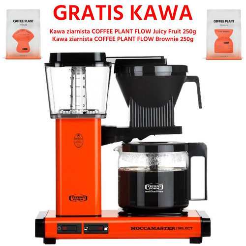 Ekspres do kawy Moccamaster KBG 741 Select Orange - Pomarańczowy + GRATIS KAWA 2x250g