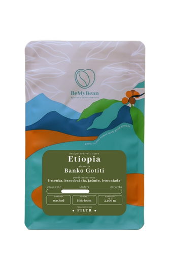 Kawa ziarnista BeMyBean Etiopia Banko Gotiti Filtr 250g - opinie w konesso.pl