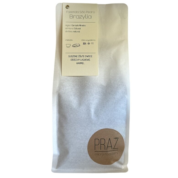 Kawa ziarnista PRAŻ Micro Roastery Brazylia Fazenda São Pedro 1kg – NIEDOSTĘPNY