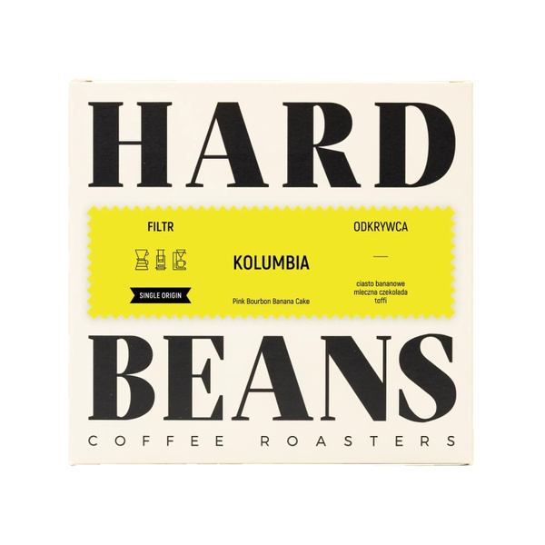 Kawa ziarnista Hard Beans Kolumbia Pink Bourbon Banana Cake 200g – NIEDOSTĘPNY