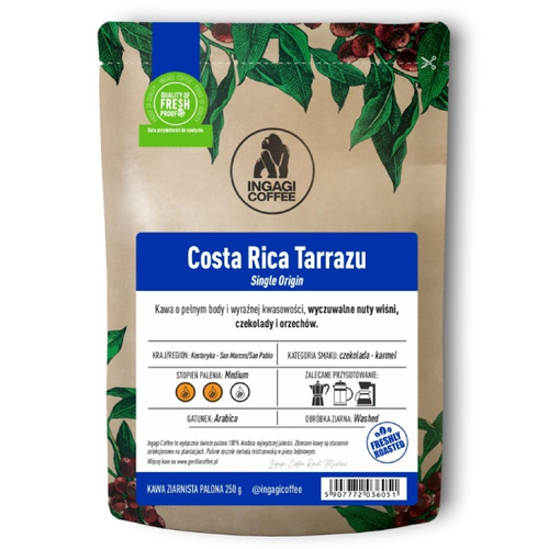 Kawa ziarnista Ingagi Coffee Costa Rica Tarrazu 1kg