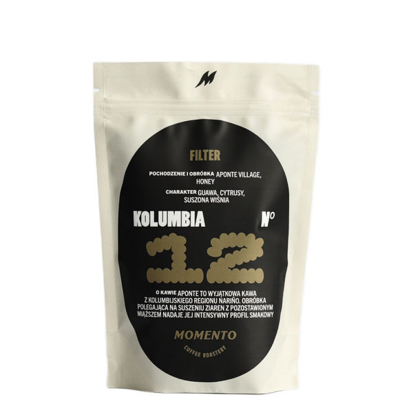Kawa ziarnista Momento Kolumbia Nº12 Aponte Village Honey Filtr 250g – NIEDOSTĘPNY