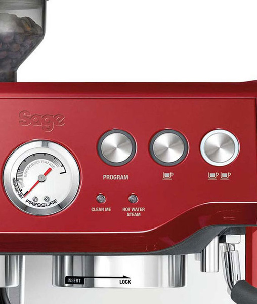Kolbowy ekspres do kawy Sage SES875CRN Cranberry - NIEDOSTĘPNY