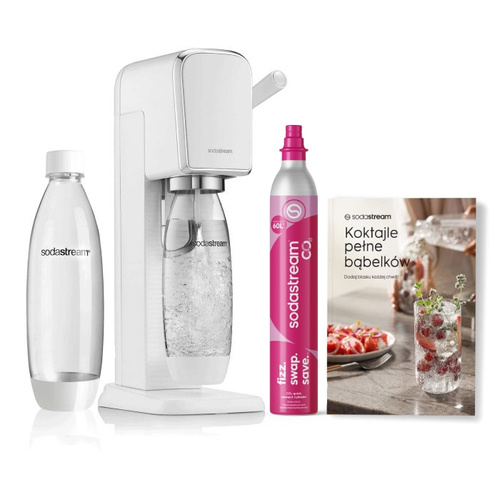 Saturator do wody gazowanej SodaStream Art - Biały + książka