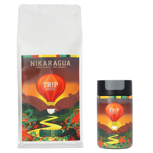 ZESTAW - Kawa ziarnista Trip Coffee Nikaragua 1kg + kubek termiczny