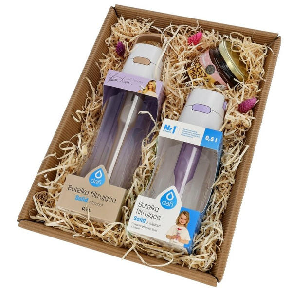 Zestaw prezentowy Dafi - Butelki Solid Lawendowa i miód kremowany