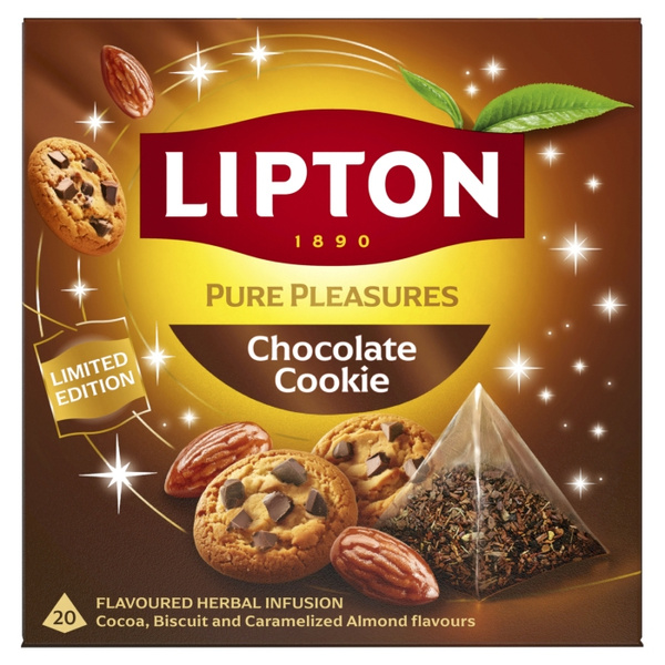 Herbatka ziołowa aromatyzowana Lipton Winter Warmers Chocolate Cookie - 20 piramidek