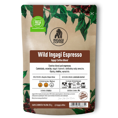 Kawa ziarnista Ingagi Coffee Wild Ingagi Espresso 1kg