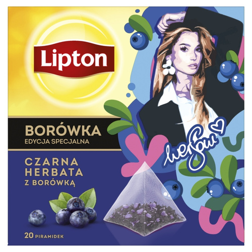 Czarna herbata z borówką Lipton 20 piramidek - Edycja specjalna