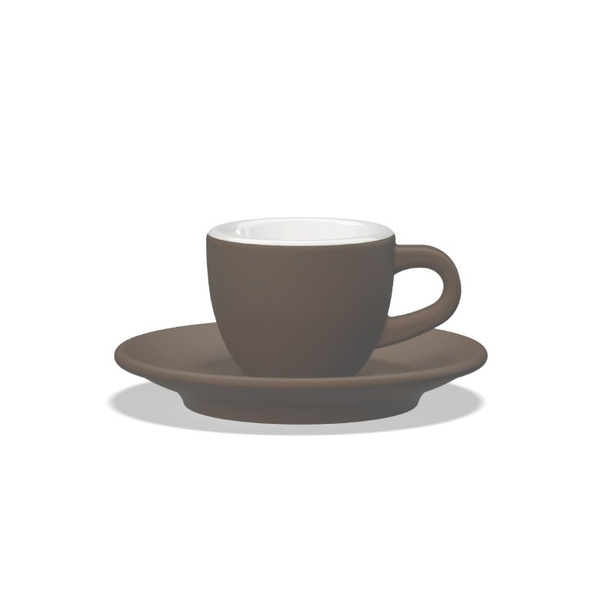 Filiżanka do espresso Club House Tulipano 70ml Mokka - Brązowa