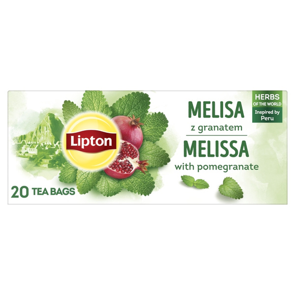 Herbatka ziołowa aromatyzowana Lipton Melisa z granatem 20x1,2g