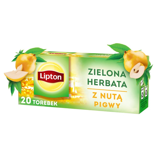 Zielona herbata Lipton z nutą pigwy 20x1,6g - opinie w konesso.pl