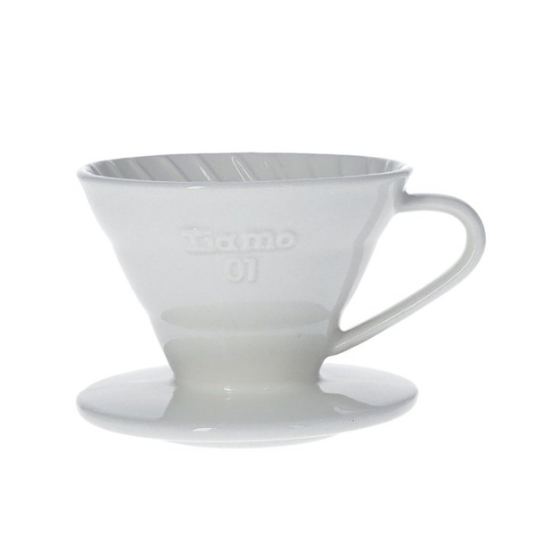 Ceramiczny drip Tiamo z uchem V01 - Biały