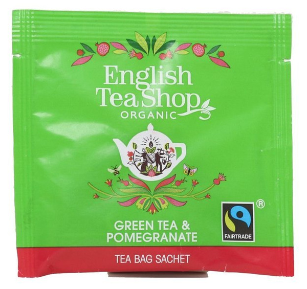 Zielona herbata English Tea Shop Premium Green Tea & Pomegranate 50x2g