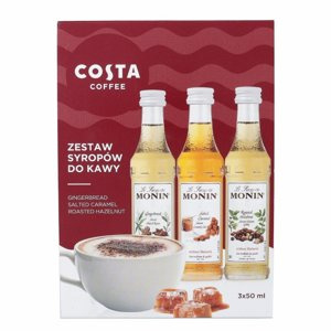 Zestaw kawowy Monin COSTA COFFEE 3x50 ml
