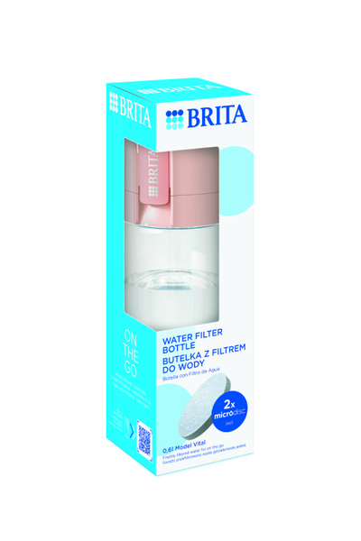 Butelka filtrująca BRITA Vital 0,6l - Pastelowa brzoskwinia