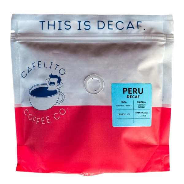 Kawa ziarnista Cafelito Peru Decaf 250g - bezkofeinowa