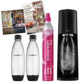 Saturator do wody gazowanej SodaStream Terra Czarny + 2 butelki + 2 książki