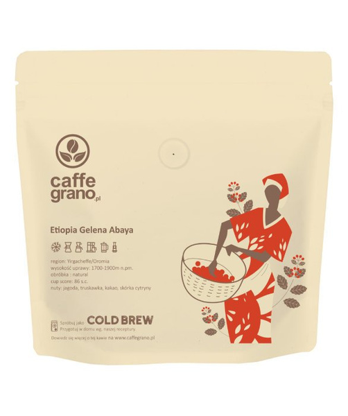 Kawa ziarnista Caffe Grano Etiopia Gelena Abaya Cold Brew 250g - NIEDOSTĘPNY