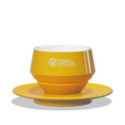 Filiżanka Club House World Latte Art Championship Geneva 300 ml - Bursztynowa - opinie w konesso.pl