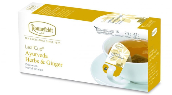 OUTLET - Ziołowa herbata Ronnefeldt Leaf Cup Ayurveda 15x2,8g