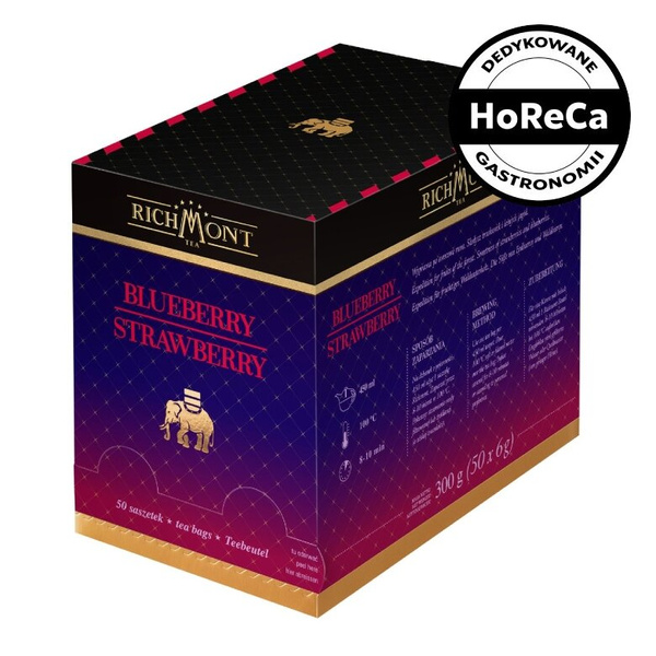 Herbatka owocowo-ziołowa Richmont Blueberry Strawberry - 50 x6g