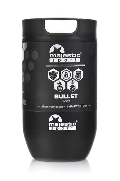 Kubek termiczny Majestic Sport Bullet 400 ml - Czarny