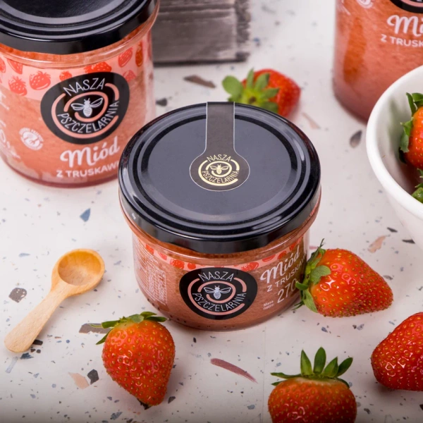Miód z truskawką Nasza Pszczelarnia 270g