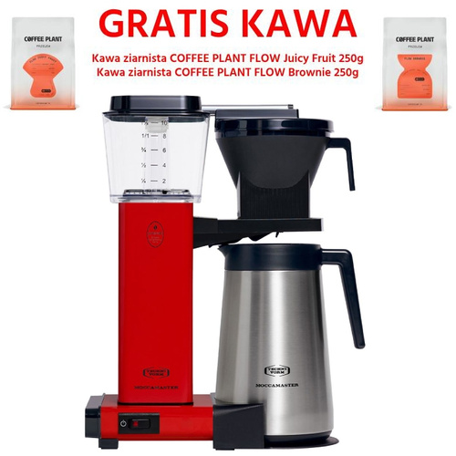 Ekspres do kawy Moccamaster KBGT 79402 Red z termosem + GRATIS KAWA 2x250g – NIEDOSTĘPNY - opinie w konesso.pl
