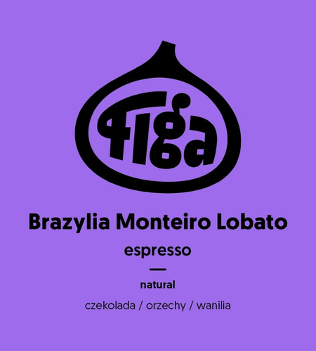 Kawa ziarnista Figa Coffee Brazylia Monteiro Lobato Natural ESPRESSO 250g