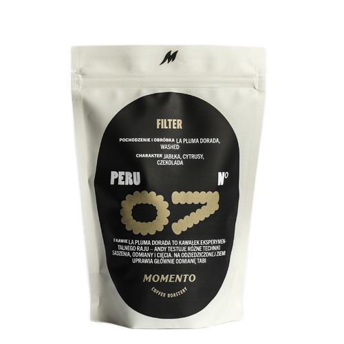 Kawa ziarnista Momento Peru Nº7 La Pluma Dorada Washed 250g – NIEDOSTĘPNY