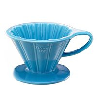 Ceramiczny drip Tiamo z uchem V02 - Niebieski - opinie w konesso.pl