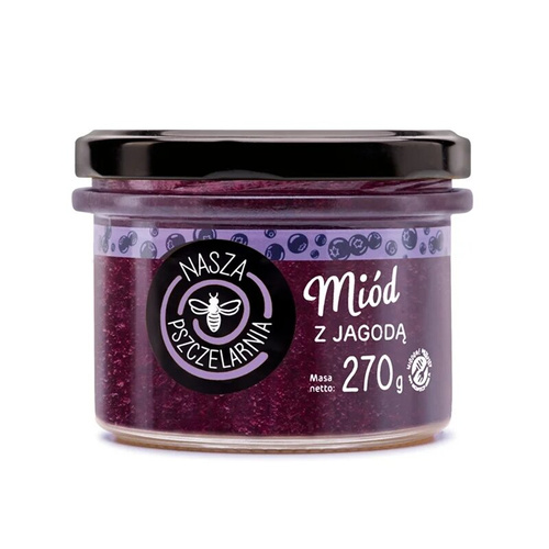 Miód z jagodą Nasza Pszczelarnia 270g
