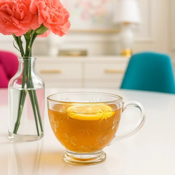 Filiżanka na stopce Altom Design Kokardki 420ml