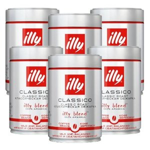 ZESTAW 6x Kawa ziarnista illy Classico 250g