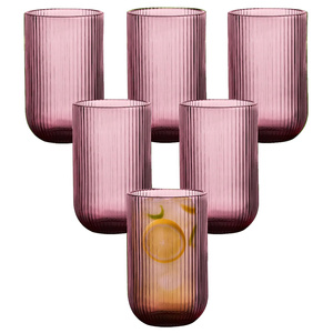 Zestaw 6 szklanek do napojów Altom Selena 430 ml - Różowe – NIEDOSTĘPNY