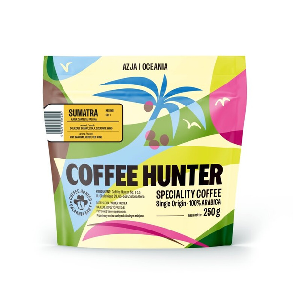 Kawa ziarnista COFFEE HUNTER Sumatra Kerinci Natural 250g
