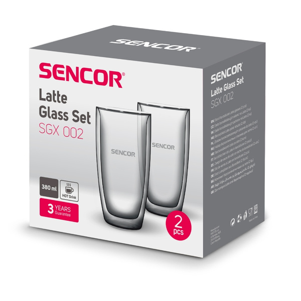 Szklanki Sencor do latte 380 ml - 2 szt.