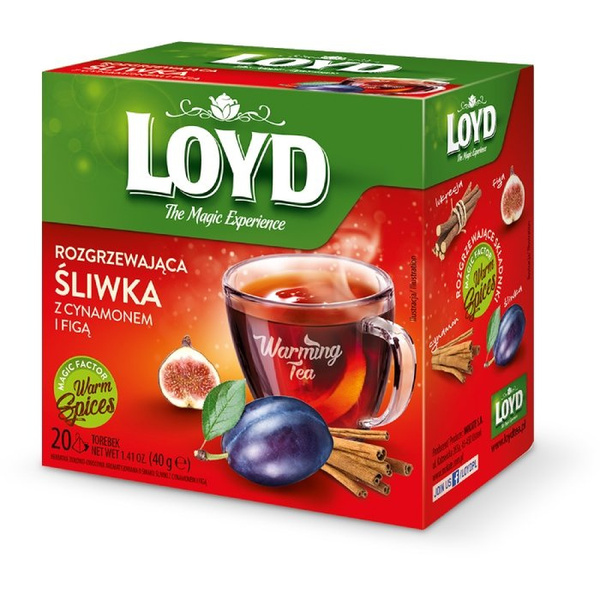 OUTLET - Herbata Loyd Rozgrzewająca Śliwka z Cynamonem i Figą 20x2g
