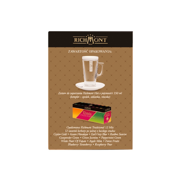 Zestaw Hot do zaparzania + 12 herbat Richmont