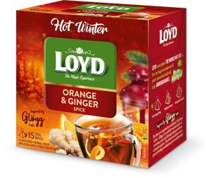 Herbata owocowa Loyd Hot Winter Glögg - Pomarańcza i imbir 15x3g