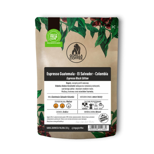 Kawa ziarnista Ingagi Coffee Guatemala & Salvador & Colombia 250g