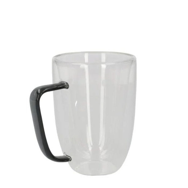 Zestaw szklanek z podwójną ścianką i grafitowym uchem HOMLA CEMBRA 250 ml - 2 szt.