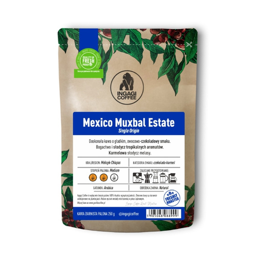 Kawa ziarnista Ingagi Coffee Meksyk Muxbal Estate 250g – NIEDOSTĘPNY