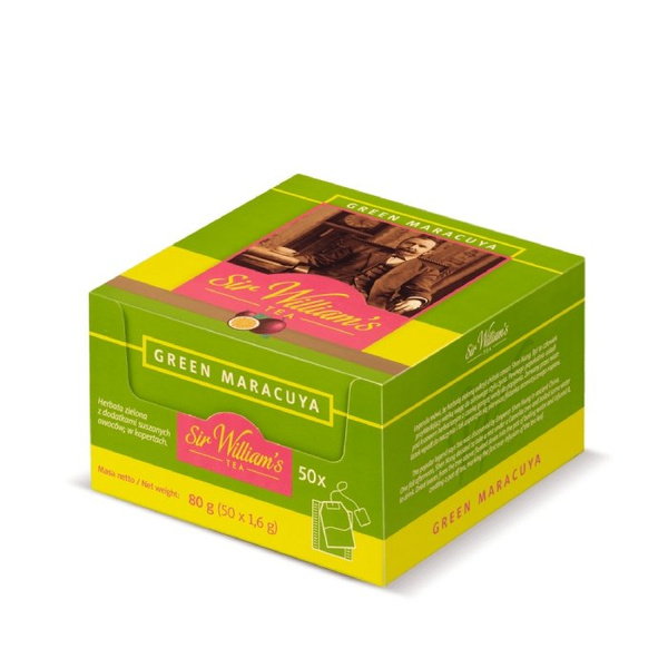 Zielona herbata Sir Williams Tea Green Maracuja 50x1,6g