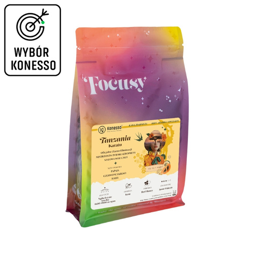 Kawa ziarnista Focusy Tanzania Karatu - Konesso przelew 250g