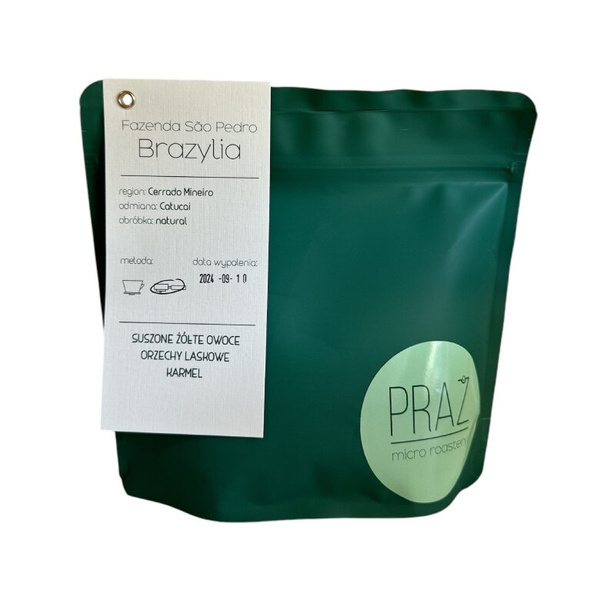 Kawa ziarnista PRAŻ Micro Roastery Brazylia Fazenda São Pedro 250g