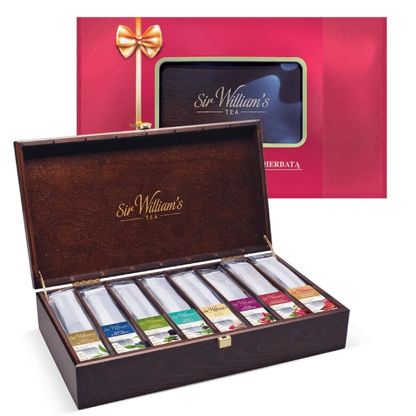Skrzynka pełna herbat Sir Williams Royal Taste