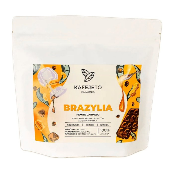 Kawa ziarnista Kafejeto Palarnia Brazylia Monte Carmelo FILTR 250g